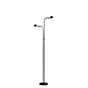 Vibia Pin Lampadaire LED 2 foyers noir - 110 cm