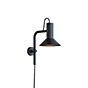 Wever & Ducré Roomor 3.1, lámpara de pared negro/negro - con enchufe