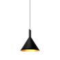 Wever & Ducré Shiek 3.0 LED lampenkap zwart/goud, plafondkapje wit