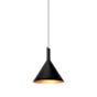 Wever & Ducré Shiek 3.0 lampenkap zwart/koper, plafondkapje wit