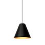 Wever & Ducré Shiek 5.0 LED lampenkap zwart/goud, plafondkapje wit
