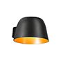 Wever & Ducré Swam 1.0, lámpara de pared LED negro/dorado