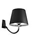 Zafferano Poldina Wandlamp LED conisch donkergrijs