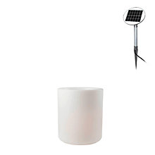 8 seasons design Shining Elegant Pot Bodemlamp wit - ø39 x H.45 cm - incl. lichtbron - incl. zonnepaneel , Magazijnuitverkoop, nieuwe, originele verpakking