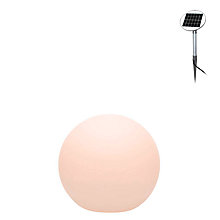 8 seasons design Shining Globe Lampe au sol blanc - ø40 cm - incl. ampoule - incl. panneau solaire