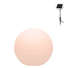8 seasons design Shining Globe Lampe au sol blanc - ø50 cm - incl. ampoule - incl. panneau solaire , Vente d'entrepôt, neuf, emballage d'origine
