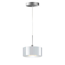 Bruck Cantara Pendant Light LED chrome matt/glass white - 19 cm , Warehouse sale, as new, original packaging