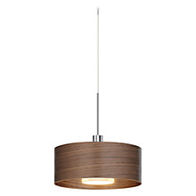 Bruck Cantara hout Hanglamp LED voor Maximum System lage spanning chroom glimmend/lampenkap eikenhout donker - 30 cm