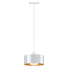Bruck Cantara, lámpara de suspensión LED para All-in Riel blanco/vidrio blanco/dorado - 19 cm