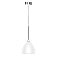 Bruck Silva lámpara de suspensión cromo brillo/vidrio blanco - 11 cm