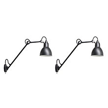 DCW Lampe Gras No 122 set van 2 zwart/zwart - met schakelaar