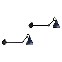 DCW Lampe Gras No 204 sæt med 2 sort/blå - 40 cm - med switch