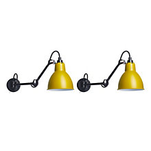 DCW Lampe Gras No 204, set de 2 negro/amarillo - 20 cm - con botón