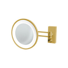 Decor Walther BS 36 Wall-Mounted Cosmetic Mirror LED gold matt - Enlarge 5-fold