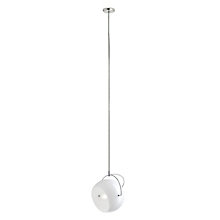 Fabbian Beluga White, lámpara de suspensión opalino - ø20 cm