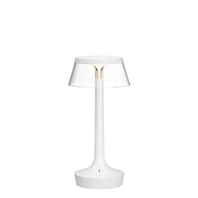 Flos Bon Jour Unplugged Lampe rechargeable LED corps blanc/couronner transparent