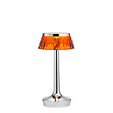 Flos Bon Jour Unplugged Lampe rechargeable LED corps chrome brillant/couronner ambre