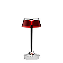 Flos Bon Jour Unplugged, lámpara recargable LED cuerpo cromo brillo/corona rojo , artículo en fin de serie