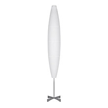 Foscarini Havana, lámpara de pie cuerpo aluminio/pantalla blanca