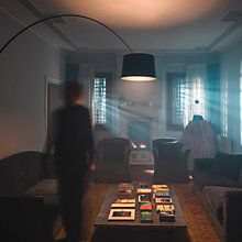 Foscarini Twiggy Elle, de arco Led burdeos – Lámpara — imagen 4