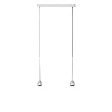 Grau Falling Sun Trace Hanglamp LED 2-lichts chroom - 600 cm