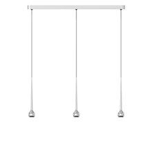 Grau Falling Sun Trace Hanglamp LED 3-lichts chroom - 600 cm