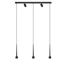 Grau Falling Sun Trace Hanglamp LED 5-lichts zwart - 600 cm