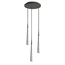 Grau Niceone Hanglamp LED Cluster - 3-lichts aluminium/bruingrijs - 600 cm