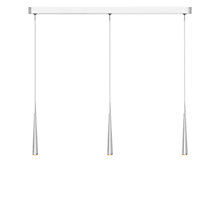 Grau Niceone Lampada a sospensione LED 3 fuochi cromo/grigio - 600 cm