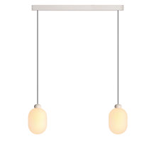 Grau Sun Pendant Light LED 2 lamps sand - height-adjustable