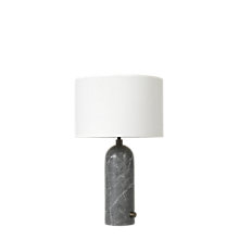 Gubi Gravity Table Lamp shade white/base marble grey - 49 cm