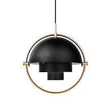 Gubi Multi-Lite Suspension laiton/noir - ø36 cm