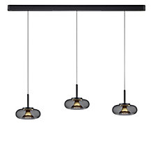 Helestra Sica Suspension LED 3 foyers noir/doré - 22 cm