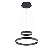 Hell Delta Pendant Light LED round - 2 lamps black