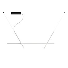 Luceplan Across Hanglamp LED wit/zwart - H. 75 cm - B. 180 cm - Dali