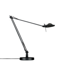 Luceplan Berenice Lampe de table réflecteur noir/corps noir - avec pied - bras 45 cm