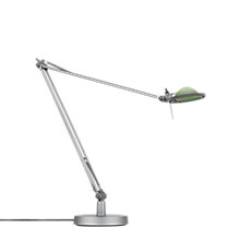 Luceplan Berenice Tafellamp reflector groen/body aluminium - met voet - arm 45 cm