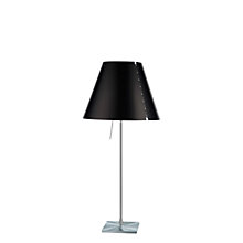 Luceplan Costanza Lampe de table abat-jour noir réglisse/châssis aluminium - fixe - avec interrupteur