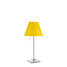 Luceplan Costanzina, lámpara de sobremesa aluminio/amarillo canario