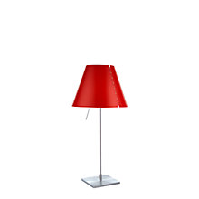 Luceplan Costanzina, lámpara de sobremesa aluminio/rojo grosella