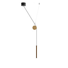 Luceplan Doi, lámpara de suspensión LED con Accesorio latón/negro/latón - Dali