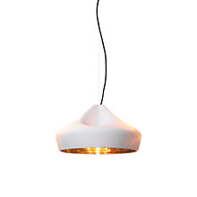 Marset Pleat Box, lámpara de suspensión LED blanco/dorado - ø44 cm