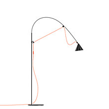 Midgard Ayno Lampadaire LED noir/câble orange - 2.700 K - L