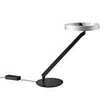 Occhio Gioia Tavolo Lampe de table LED tête argenté mat/corps noir mat