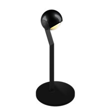Occhio Io Tavolo C Lampe de table LED tête black phantom/couverture noir mat/corps noir mat/pied noir mat - 3.000 K