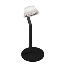 Occhio Lei Tavolo Iris Lampe de table LED couverture doré mat/corps noir mat/pied noir mat - 3.000 K