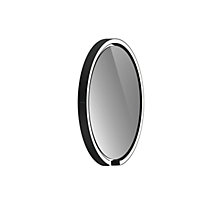 Occhio Mito Sfera 40 Belyst spejl LED hoved sort mat/Spejl grå tonet - Occhio Air