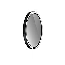 Occhio Mito Sfera Corda 40, espejo iluminado LED - gris tintado cabeza black phantom/cable gris oscuro/enchufe Typ F - Occhio Air