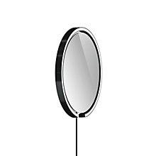 Occhio Mito Sfera Corda 40, espejo iluminado LED cabeza black phantom/cable negro/enchufe Typ F - Occhio Air