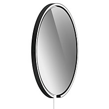 Occhio Mito Sfera Corda 60 Belyst spejl LED - grå tonet hoved sort mat/kabel weiß/stik Typ C - Occhio Air